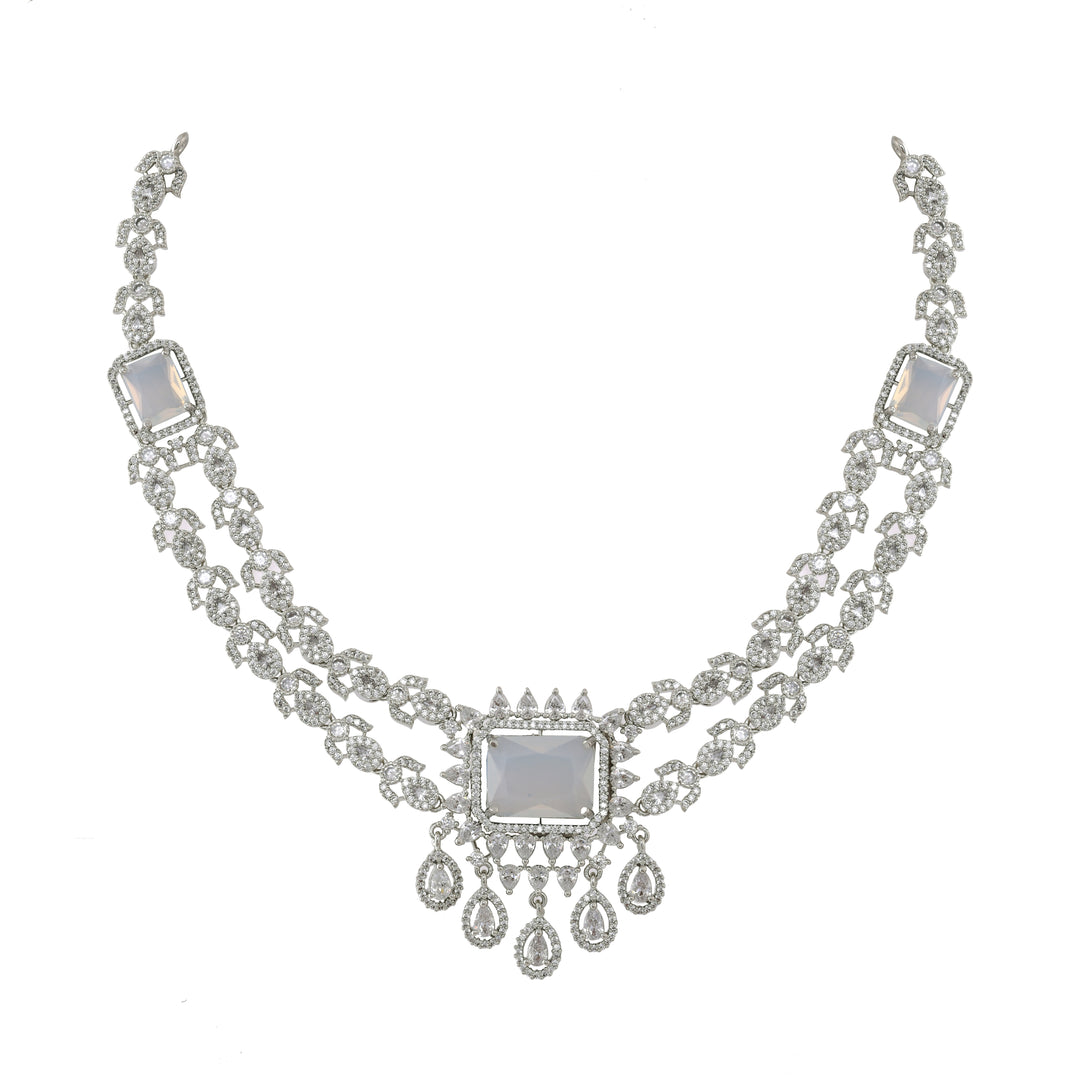 Frosty Princess Harmony Silver Necklace Set-JRNKL5040