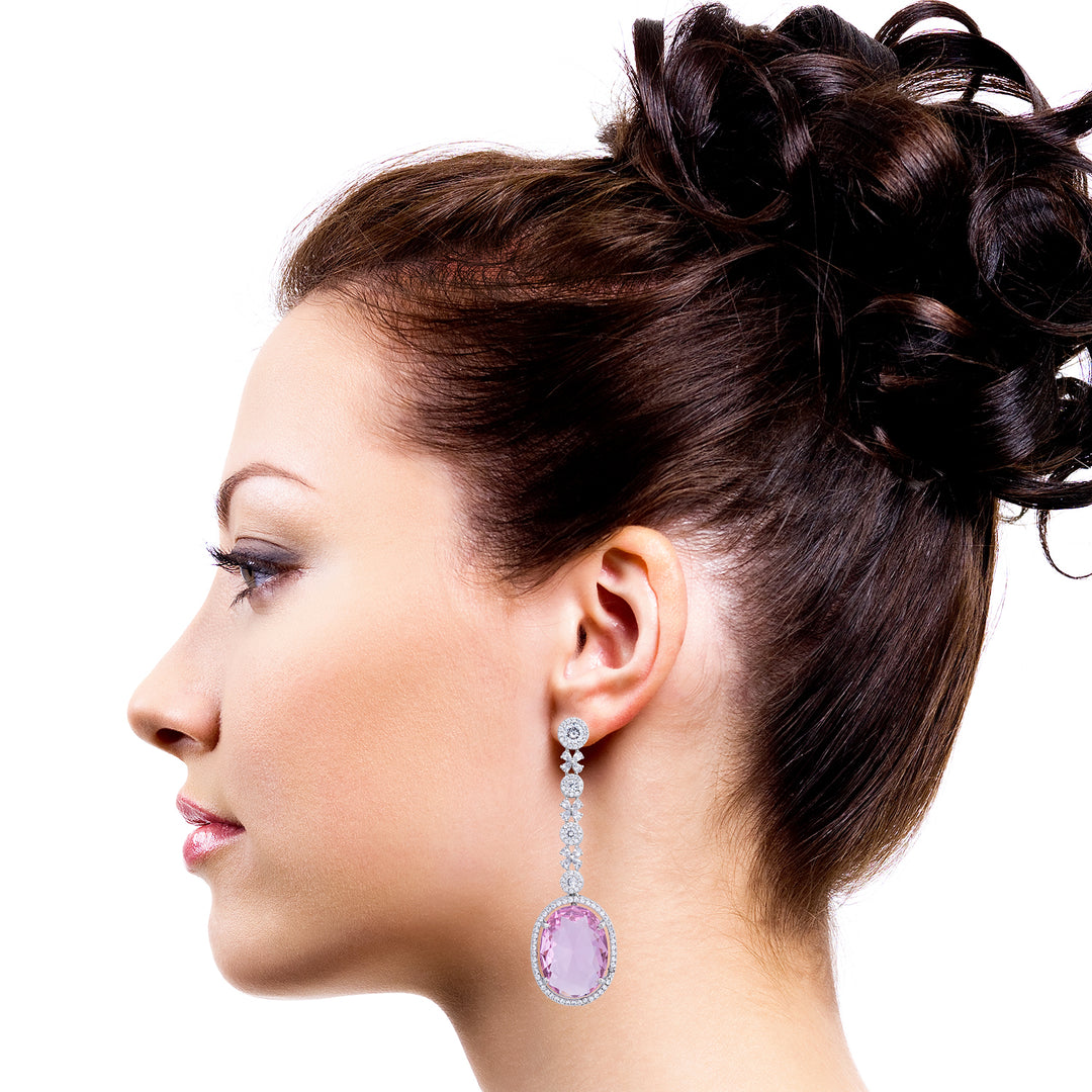 Amethyst Silver Earring-JRER5066