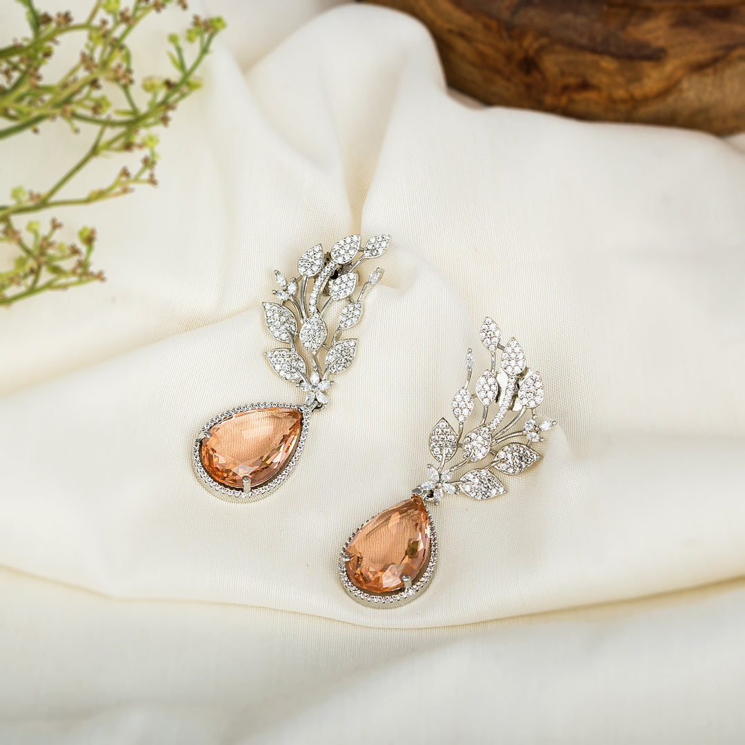 Imperial Topaz Silver Earring-JRER5071