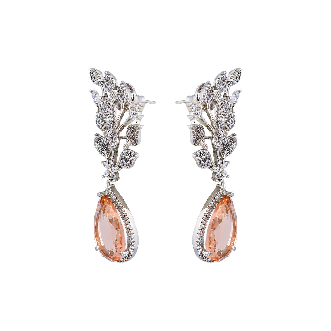 Imperial Topaz Silver Earring-JRER5071