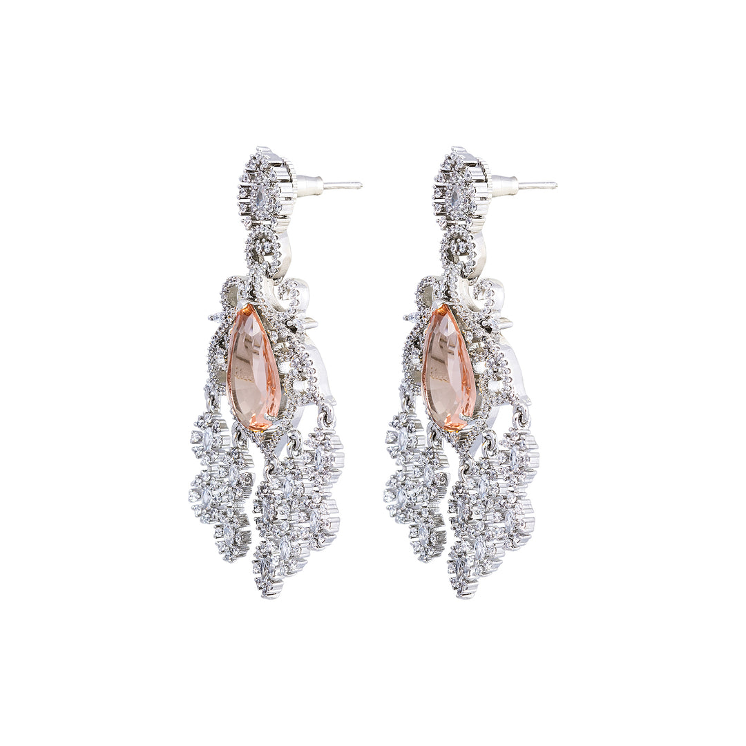 Imperial Topaz Silver Earring-JRER5074