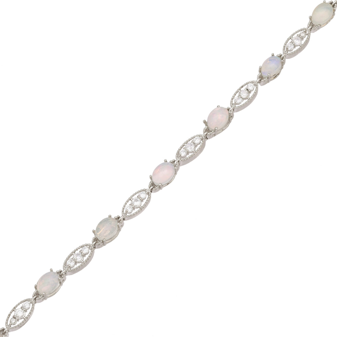 Opal Radiance Silver Bracelet-JRBCL5005