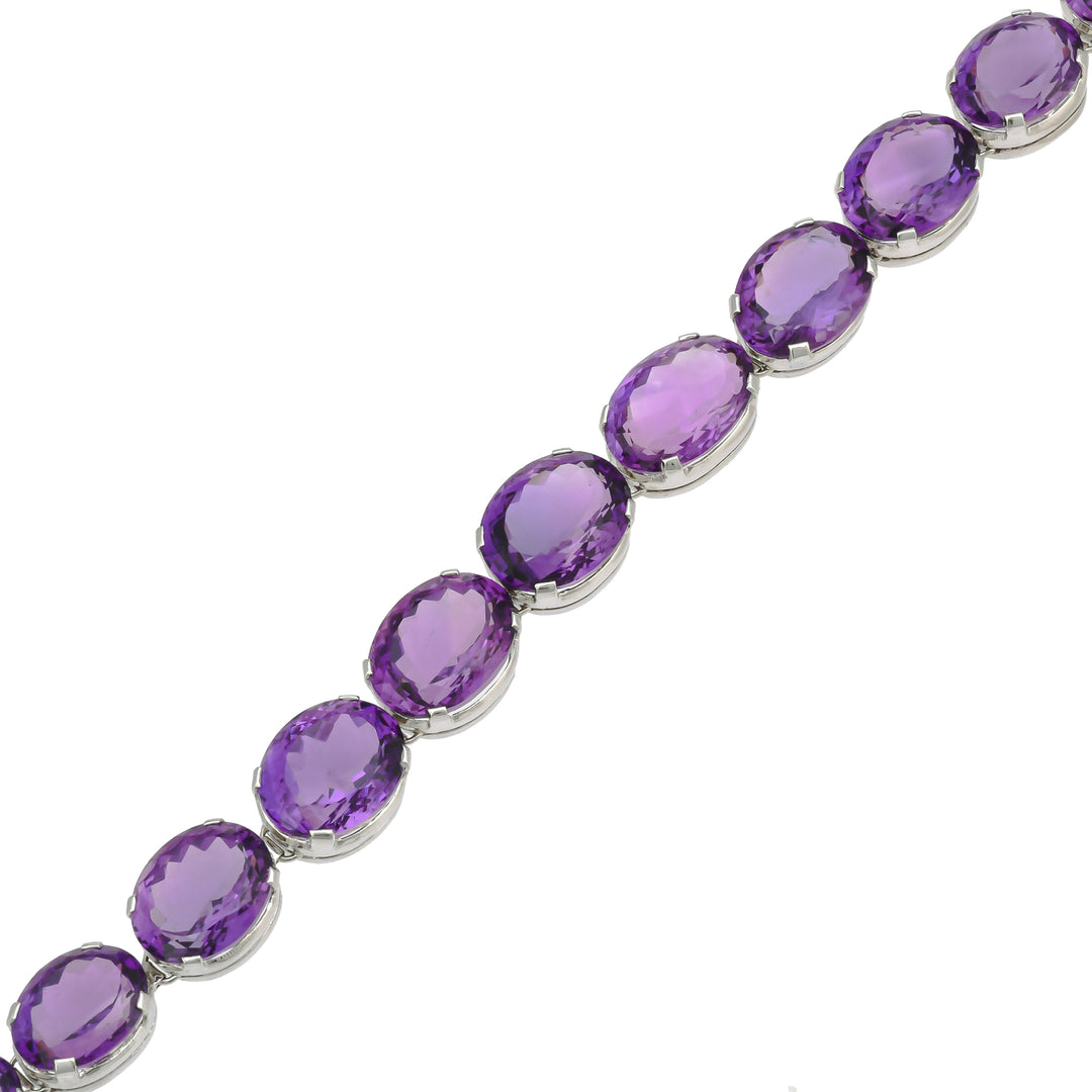 Amethyst Harmony Silver Bracelet-JRBCL5017